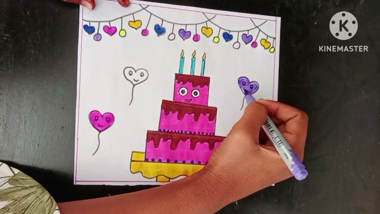 Handmade birthday card easy.how to make friends birthday card easy