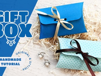 Handmade Gift Box | Jewelry Pillow Box With Ribbon Bow | Easy Tutorial