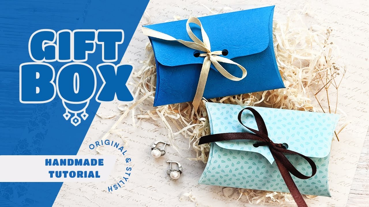 Handmade Gift Box | Jewelry Pillow Box With Ribbon Bow | Easy Tutorial
