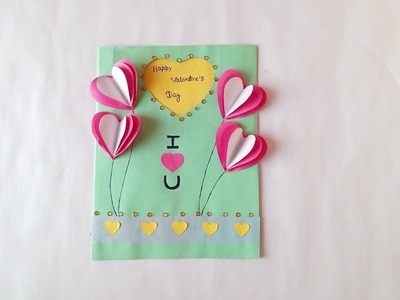 Handmade valentine's Day Card. Beautiful valentine's Day Card. #valentinedaygreetingcard