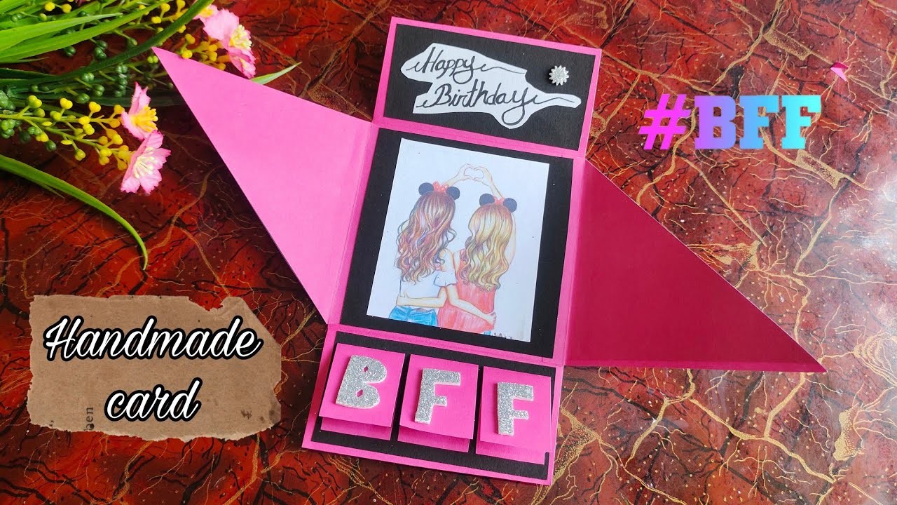 Handmade wishing card for BFF | diy cards for birthday