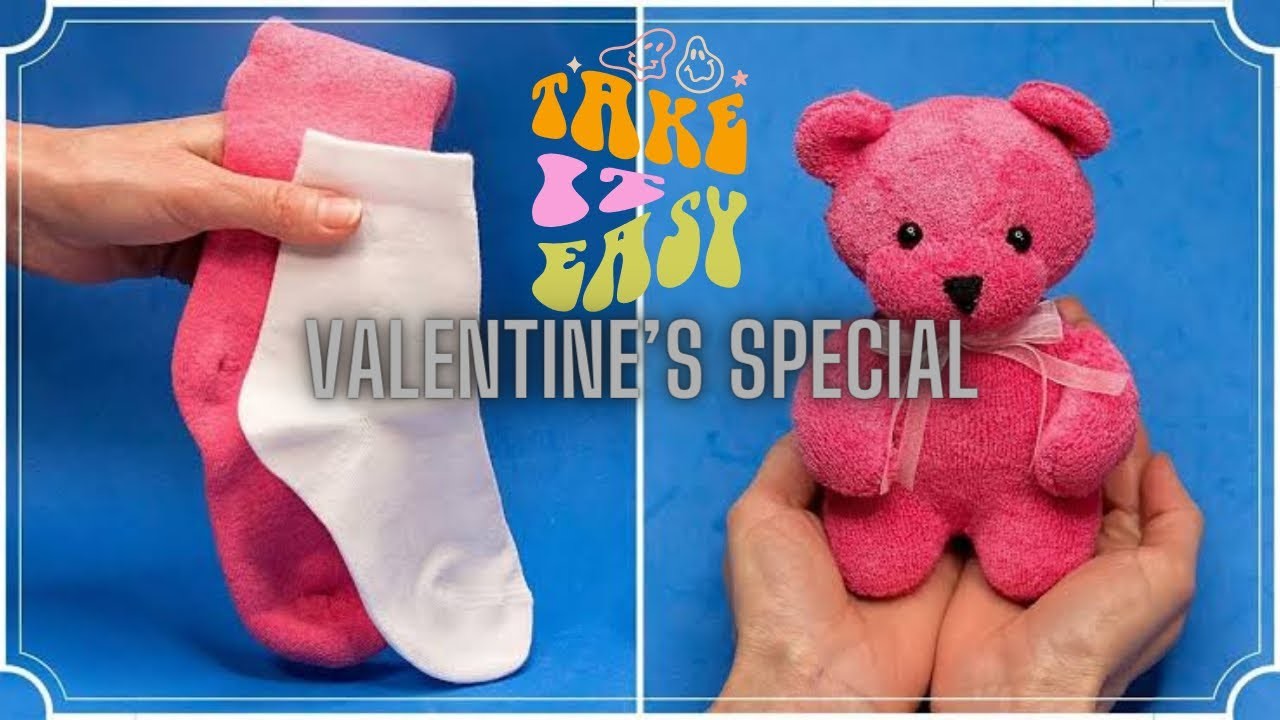 How to make a teddy bear???? Made from Socks ????| DIY Gift Idea #valentine