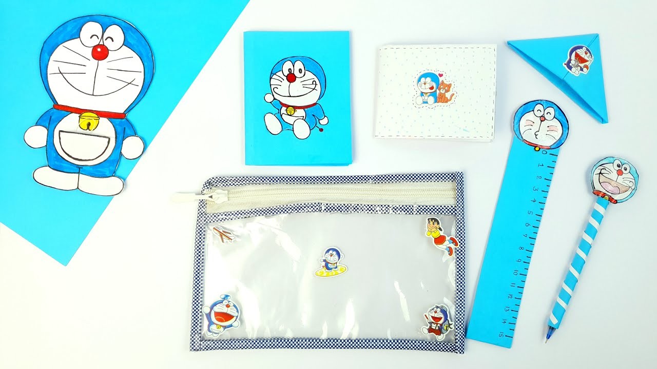 How To Make Doraemon Stationery Set at Home | DIY Handmade Stationery Set | Doraemon Stationery |