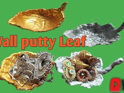 How To Make Leaf Bowl.Leaf Bowl Diy.Wall Putty Craft.Clay Leaf
