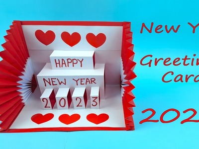 How to Make New Year Greetings Card.DIY Easy Paper Crafts.Hand Made Card
