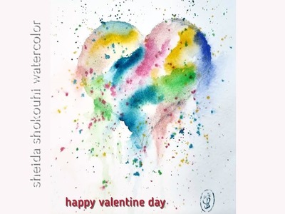 How to paint a handmade card for Valentine's Day