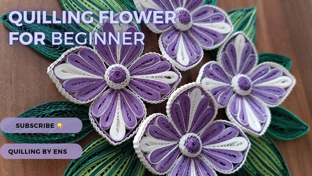How to quill simple Flowers for Beginner #quilling #filigree #paperflower #handmade #viral #basteln