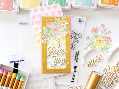 Live with Lea: Happy Blooms Floral Love card