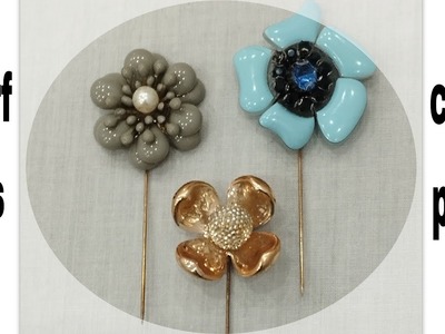 Make your own scarf pins without any cost.how to make scarf ???? pins.coat ???? pins making????