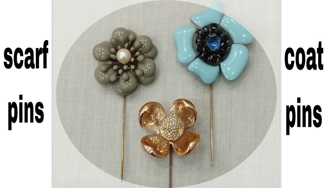 Make your own scarf pins without any cost.how to make scarf ???? pins.coat ???? pins making????