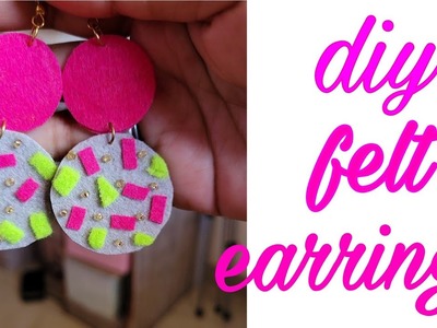 My creativity with felt Diy felt earrings colorful earrings easy diy
