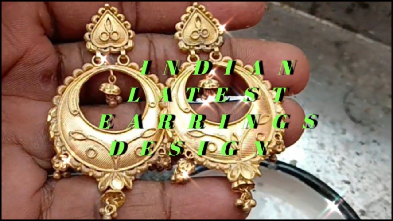 New Gold Earrings Design.indian jewellery earrings design.south indian jewellery earrings design