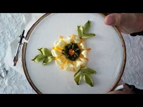 New Ribbon Embroidery Flower Design