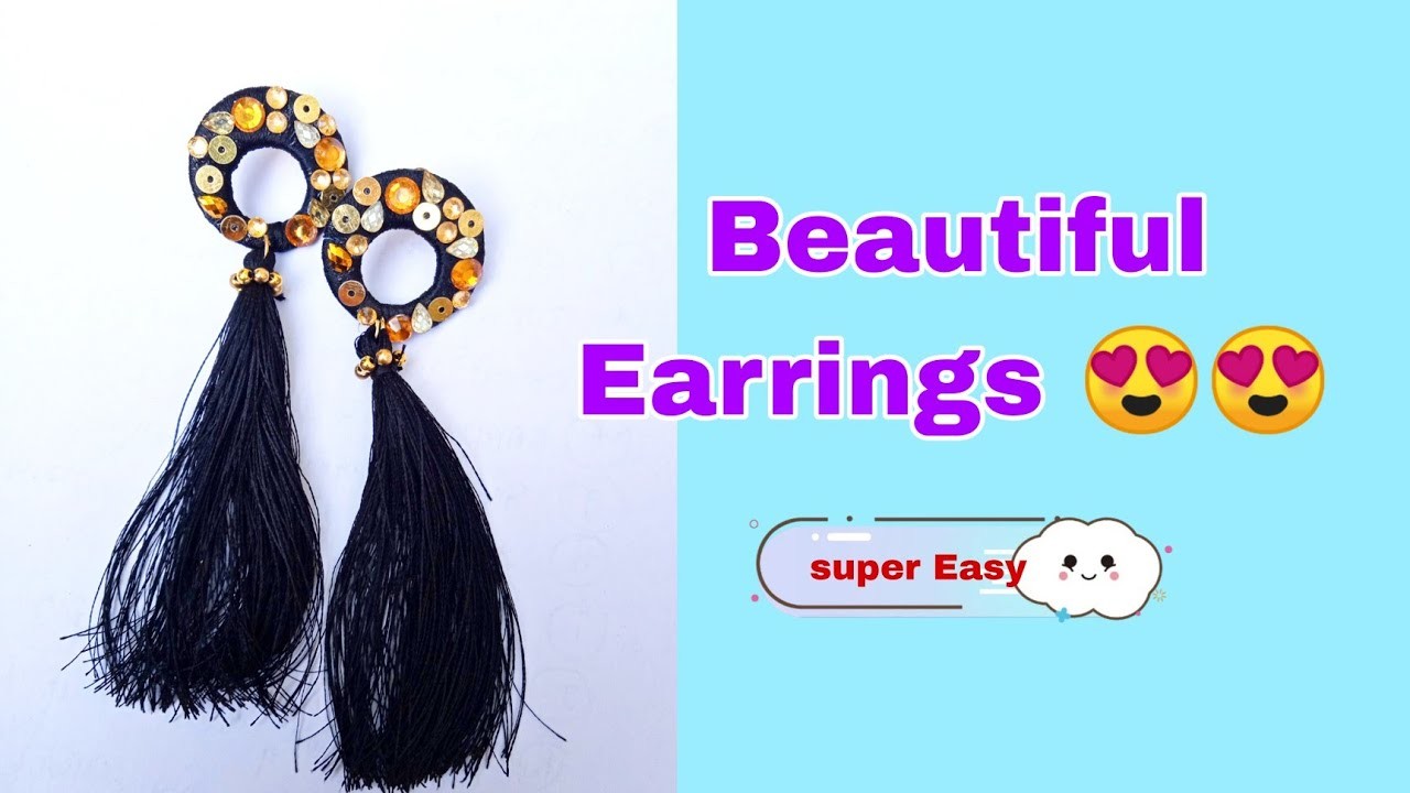 Silk Thread Tassel Earrings Making At Home ????????????????