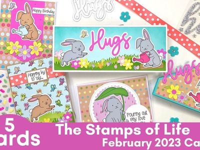 The Stamps of Life February 2023 Clubs | GardenBunny2Stamp | 5 Cards