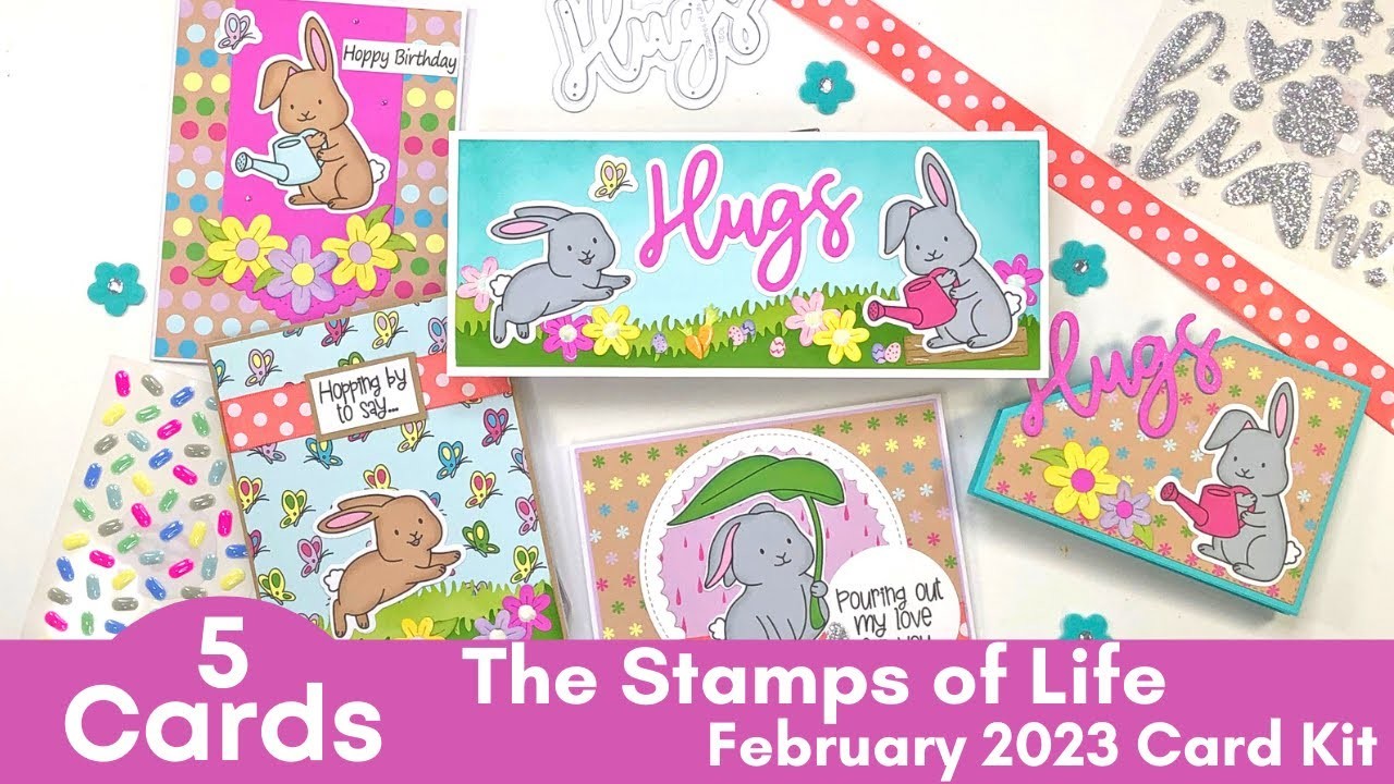 The Stamps of Life February 2023 Clubs | GardenBunny2Stamp | 5 Cards