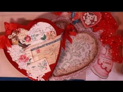 Valentine Journal Box.Decorating the Box.Create with Me.Part 1