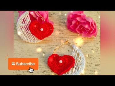Valentine's Day Special Earrings - 2 #crochet #earrings #valentinesday