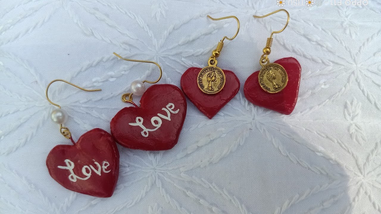 Valentine's Day Special Jewellery.Clay Jewellery.Handmade#Tisu's Creation