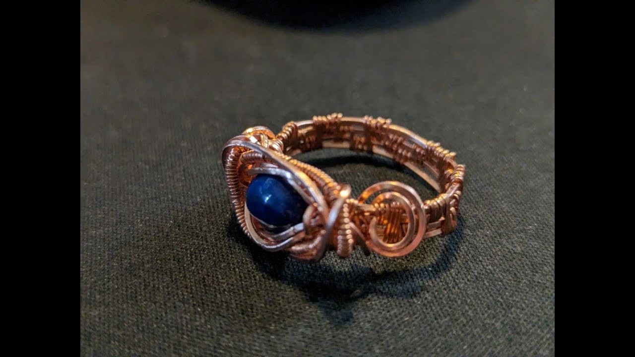 Wrapping a Ring Tutorial: Raw Copper and Mini Lapis lazuli cab