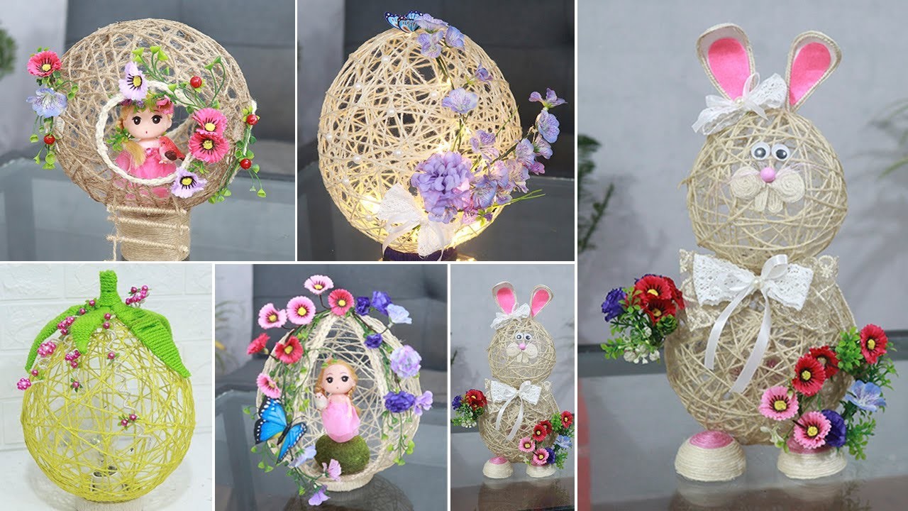 10 Jute Craft Ideas With Balloon | Home Decorating ideas handmade Easy