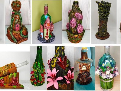 12 Bottle Art ideas. Glass bottle decoration ideas