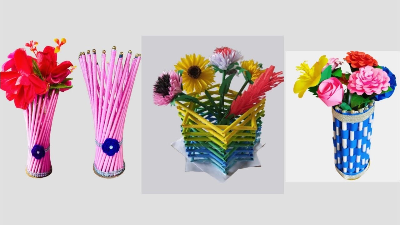 3 superb handmade flower vase for home decor|Diy flower pot ideas|#diy #jnartandcraft #viral #how