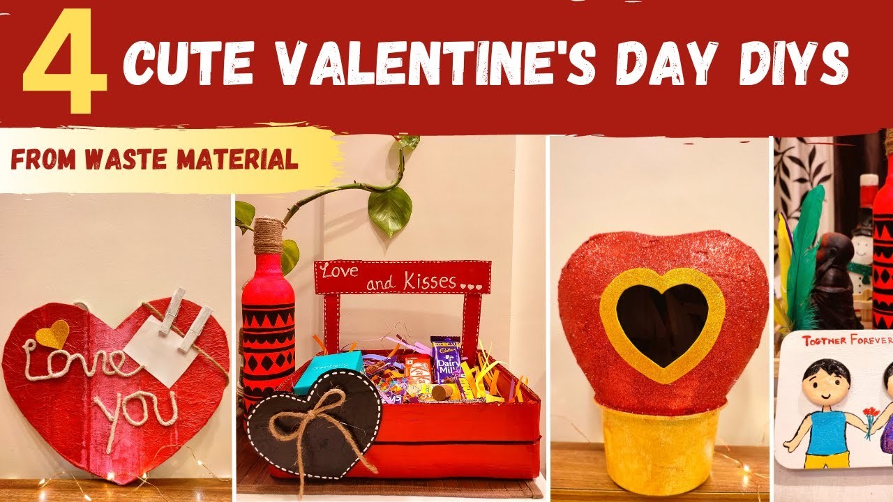 4 cute valentines day gift ideas | #zerocost  #cardboard #valentinesday #valentine #diy