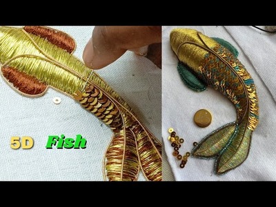 Aari embroidery fish || Aari work tutorial ||