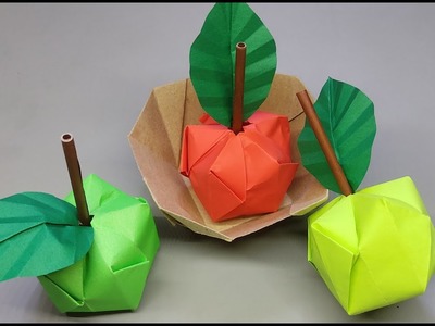 AN EASY APPLE ORIGAMI | How to Make Paper Apple | DIY ORIGAMI Fruits