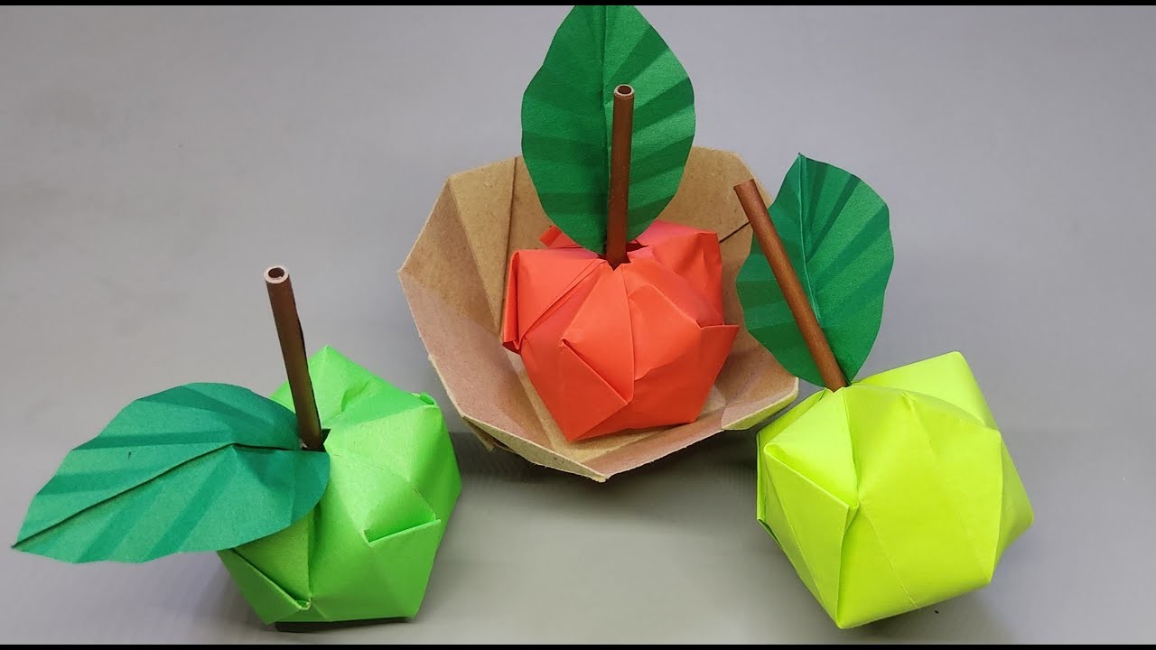 AN EASY APPLE ORIGAMI | How to Make Paper Apple | DIY ORIGAMI Fruits