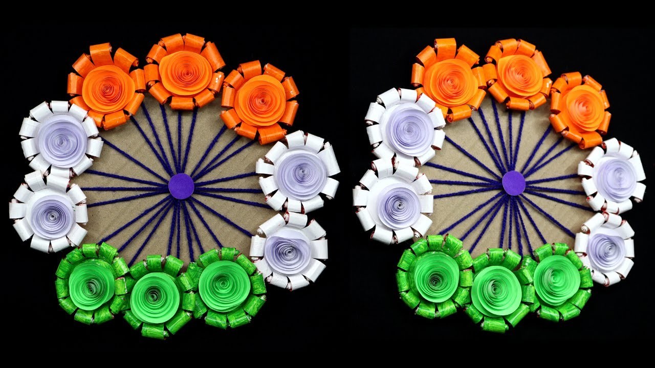 Beautiful and Easy Wall Hanging. Paper craft For Home Decoration. Paper Flower Wall Hanging. Diy