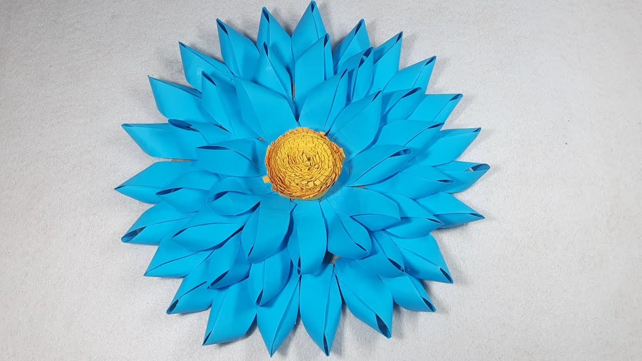 Beautiful Paper Flower Wall Hanging. Paper Craft For Home Decoration.Sunflower Wall hanging.DIY