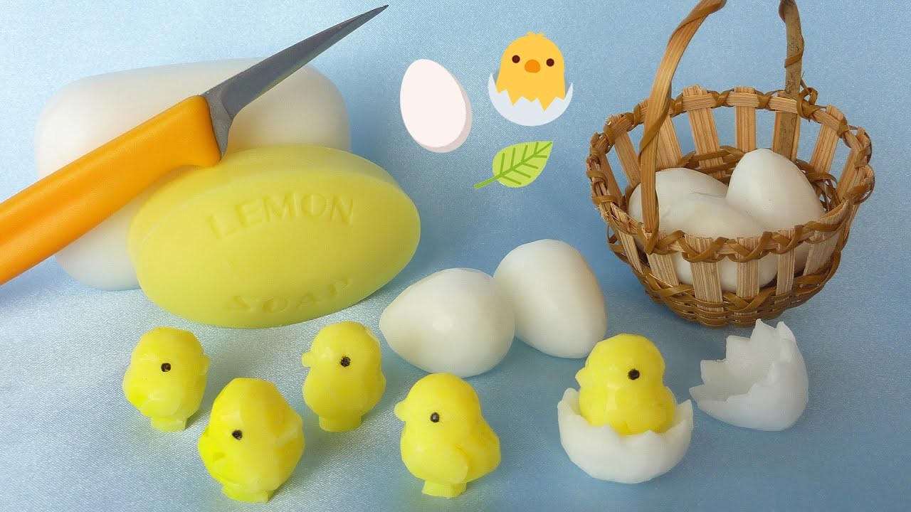 Chicks & Eggs - Easy Soap Carving Tutorial - Beginner friendly DIY - Free Printable Template