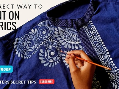 Correct to paint on fabrics।Secret tips given।#diywithtulan #fabricpainting #diy #handmade #acrylic