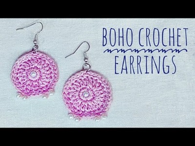 Crochet EARRINGS easy pattern. Crochet jewellery DIY. Beads earrings. #crocheting #crochetpattern