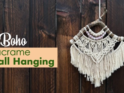 DIY:  Boho Macrame Wall Hanging Tutorial. HOW TO DECORATE FANCY DRIFTWOOD (relax music)