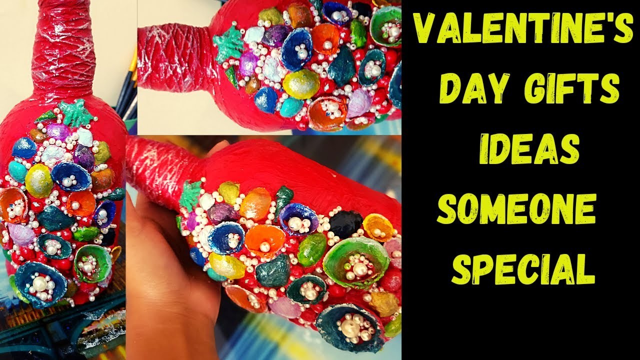 DIY Bottle Art For Valentine's day.Gift Idea For Valentine's Day Aniversary