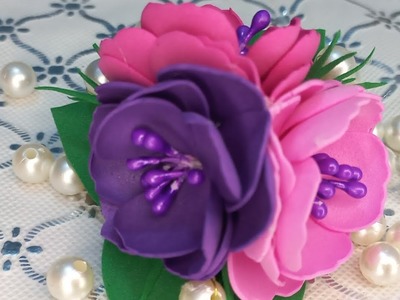 DIY flower rubber band tutorial: easy handmade flower rubber band for all occasion@arshiyashandmade​