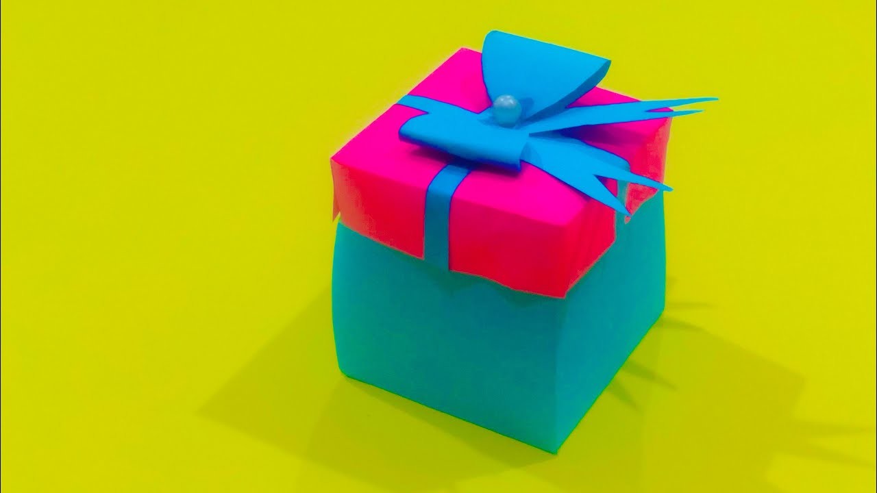 DIY Gift Box. How to make a gift box with origami paper handmade crafting ideas