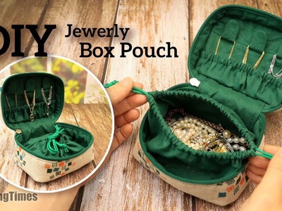 DIY Jewerly Box Pouch???? Cute and Functional - Jewelry Storage Sewing Tutorial [sewingtimes]