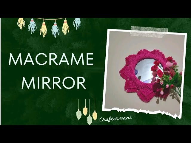 DIY: Macrame Mirror????|Wall hanging ????|Full tutorial||Crafter vani||#macrame#macrametutorial#trending