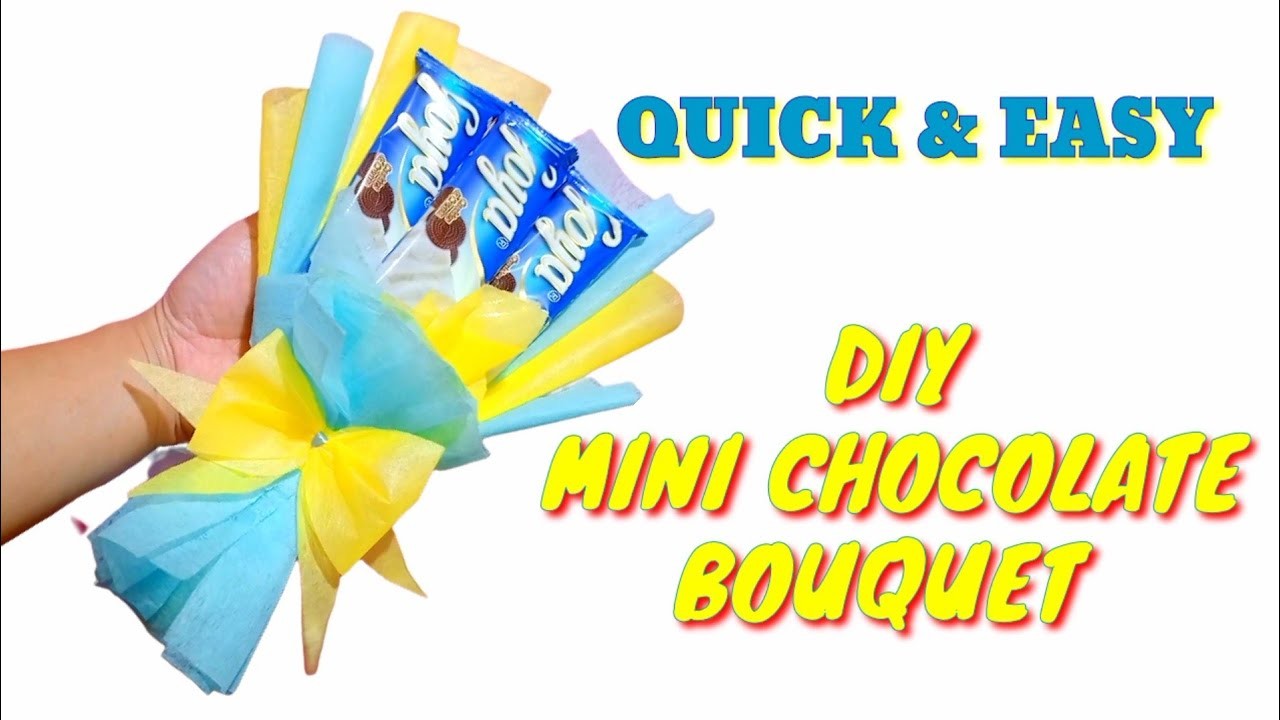 DIY MINI CHOCOLATE BOUQUET | GIFT IDEA ANY OCCASION | BIRTHDAY VALENTINE'S DAY MONTHSARY ANNIVERSARY