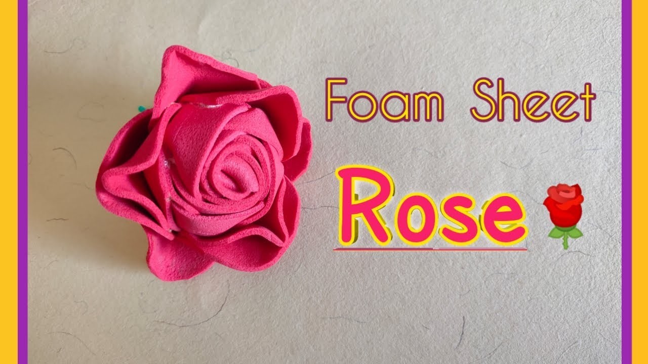 DIY Rose from Foam sheet.Rose making at home from foam sheet for decoration and craft.Handmade rose.