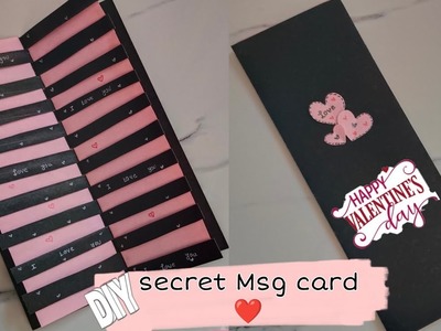 DIY: Simple & Easy Handmade valentine's day Card| special secret message card tutorial #nidhicrafts