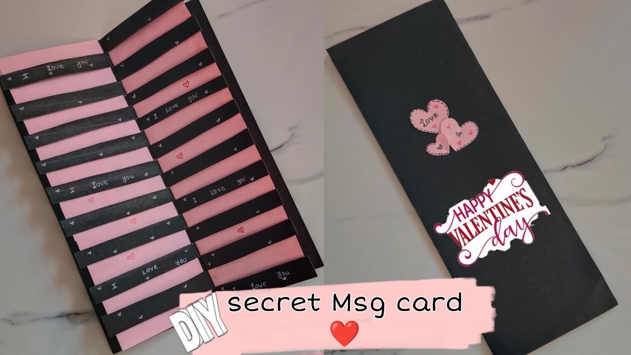 DIY: Simple & Easy Handmade valentine's day Card| special secret message card tutorial #nidhicrafts