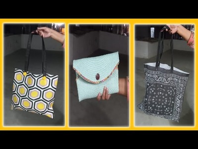 Diy Tote Bags | Diy Purse | How To Make Ladies Bag | Handmade Bags At Home | Shopping Bags |Bags