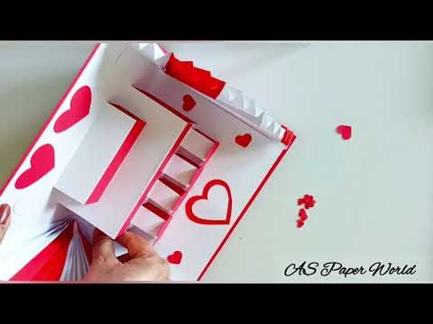 DIY Valentine's Day Card | Beautiful Valentine's Day Pop-up Card Idea.