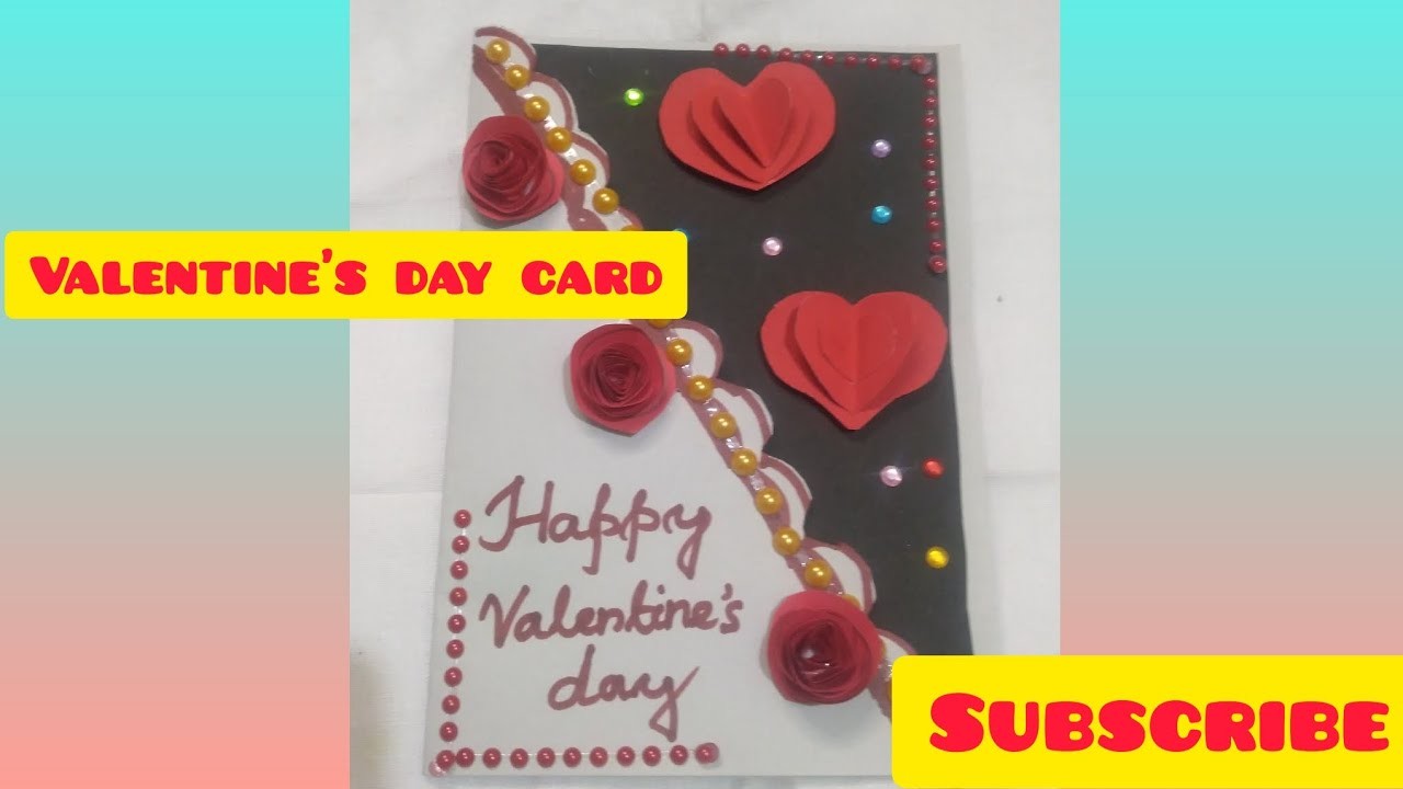 Diy. valentine'sday card design. beautiful  handmade valentine's day card