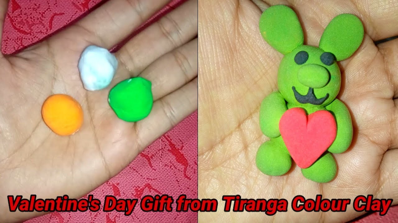 Easy Valentine's Day Gift from Tiranga Colour Clay | #clayart #tiranga #diy #valentinesday #diycraft